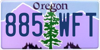 OR license plate 885WFT