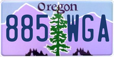 OR license plate 885WGA