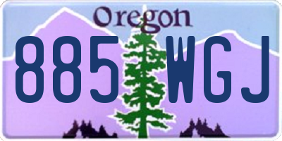 OR license plate 885WGJ