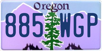 OR license plate 885WGP