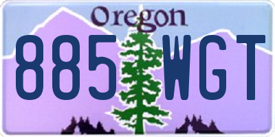 OR license plate 885WGT