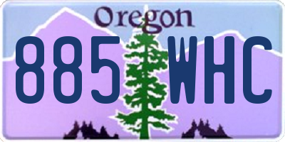OR license plate 885WHC