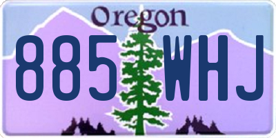 OR license plate 885WHJ