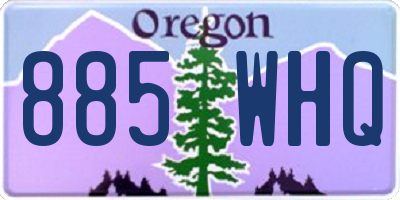 OR license plate 885WHQ