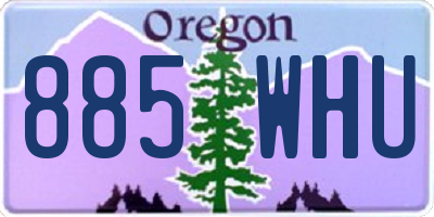 OR license plate 885WHU