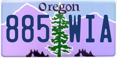 OR license plate 885WIA