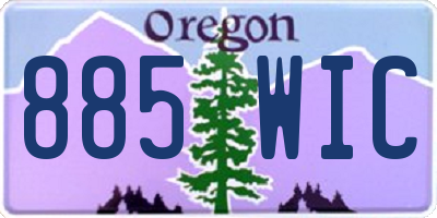 OR license plate 885WIC
