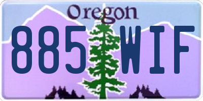 OR license plate 885WIF