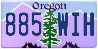 OR license plate 885WIH