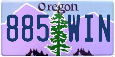 OR license plate 885WIN