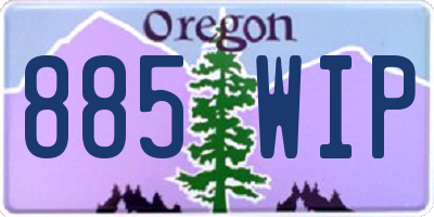 OR license plate 885WIP