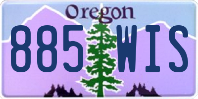 OR license plate 885WIS