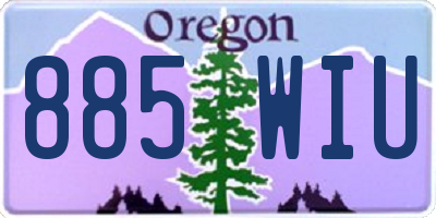 OR license plate 885WIU