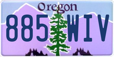 OR license plate 885WIV