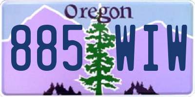 OR license plate 885WIW