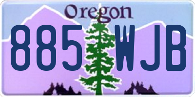OR license plate 885WJB
