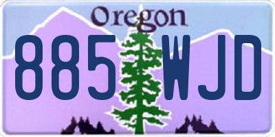 OR license plate 885WJD