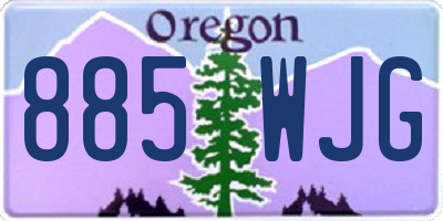 OR license plate 885WJG