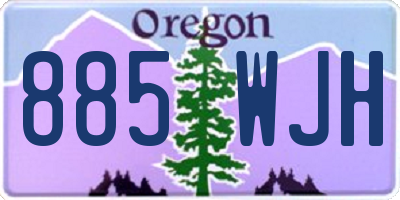 OR license plate 885WJH