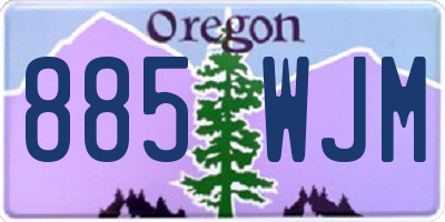 OR license plate 885WJM