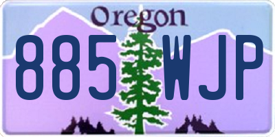 OR license plate 885WJP