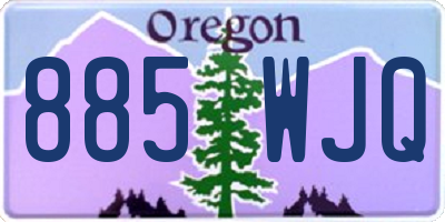 OR license plate 885WJQ