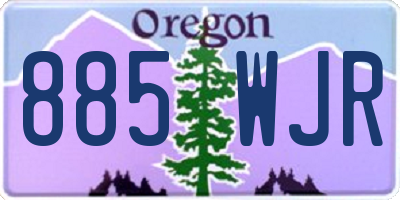 OR license plate 885WJR