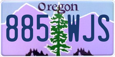 OR license plate 885WJS
