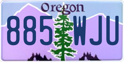 OR license plate 885WJU