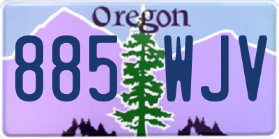 OR license plate 885WJV