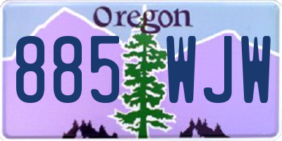 OR license plate 885WJW