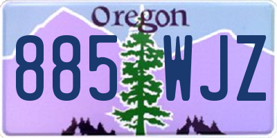 OR license plate 885WJZ
