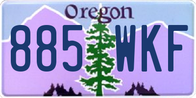 OR license plate 885WKF