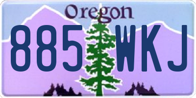 OR license plate 885WKJ