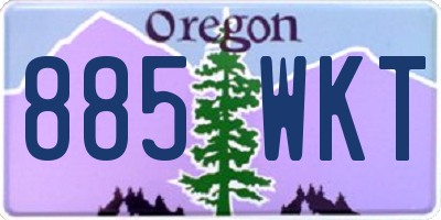OR license plate 885WKT