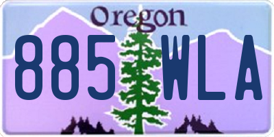 OR license plate 885WLA