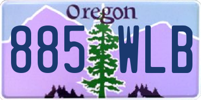 OR license plate 885WLB