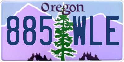 OR license plate 885WLE