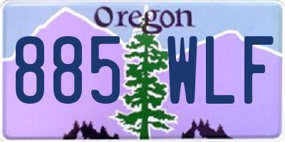 OR license plate 885WLF