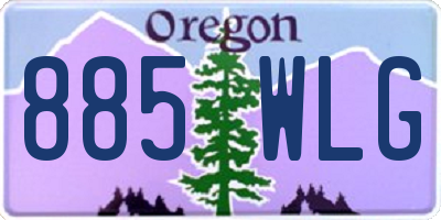 OR license plate 885WLG