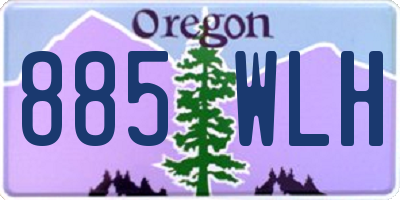 OR license plate 885WLH
