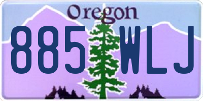 OR license plate 885WLJ