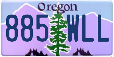 OR license plate 885WLL