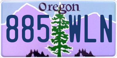 OR license plate 885WLN