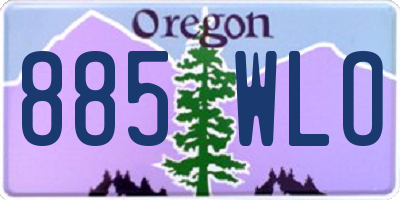 OR license plate 885WLO