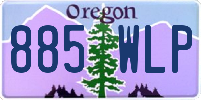 OR license plate 885WLP