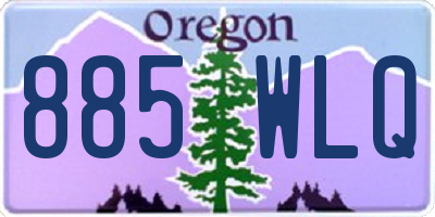 OR license plate 885WLQ