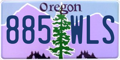 OR license plate 885WLS