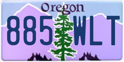 OR license plate 885WLT
