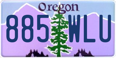 OR license plate 885WLU